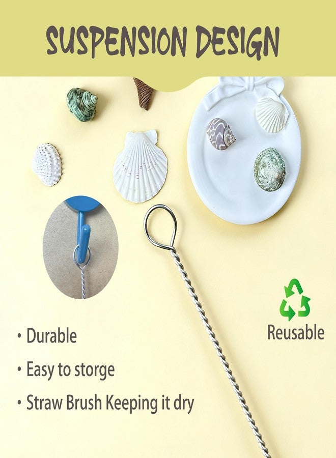 CIDYAUST Straw Brush Cleaner for Baby Bottles,Stanley Straw Cleaner Brush 8 inch for 20oz Stanley Mugs, Straw Cleaner Brush Extra Long 12-inch,Straw Cleaner with 304 Stainless Steel Wire(8 Pack). - Image 5